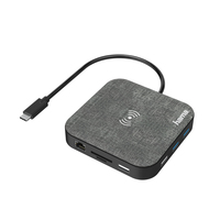 Hama 00200134 Schnittstellen-Hub USB 3.2 Gen 1 (3.1 Gen 1) Type-C 5000 Mbit/s Schwarz, Grau (Schwarz, Grau)