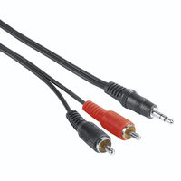Hama 00205107 Audio-Kabel 5 m 3.5mm 2 x RCA Schwarz, Rot (Schwarz, Rot)