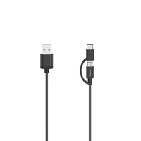 Hama 00200616 USB Kabel 0,75 m USB 2.0 USB A USB C/Micro-USB A Schwarz (Schwarz)