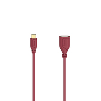 Hama Flexi-Slim USB Kabel 0,15 m USB 2.0 USB C USB A Rot (Rot)