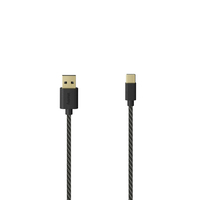 Hama 00201002 USB Kabel 1,5 m USB 2.0 USB A USB C Schwarz, Silber (Schwarz, Silber)