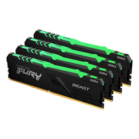 Kingston Technology FURY Beast RGB Speichermodul 128 GB 4 x 32 GB DDR4 3200 MHz