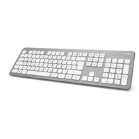 Hama KW-700 Tastatur RF Wireless QWERTZ Deutsch Silber, Weiß (Silber, Weiß)