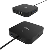 i-tec USB-C HDMI DP Docking Station with Power Delivery 100 W (Schwarz)