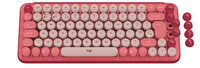Logitech POP Keys Wireless Mechanical Keyboard With Emoji Keys Tastatur RF Wireless + Bluetooth QWERTZ Deutsch Burgund, Pink, Rose (Burgund, Pink, Rose)