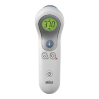 Braun BNT300WE Digitales Fieberthermometer Fernabtastthermometer Weiß Stirn Tasten (Weiß)