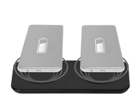 Vivanco Dual Wireless Fast Smartphone Schwarz USB Kabelloses Aufladen Drinnen (Schwarz)