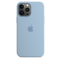 Apple iPhone 13 Pro Max Silikon Case mit MagSafe - Dunstblau (Blau)
