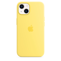 Apple iPhone 13 Silikon Case mit MagSafe - Zitronenschale (Gelb)