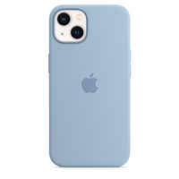 Apple iPhone 13 Silikon Case mit MagSafe - Dunstblau (Blau)