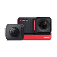 Insta360 ONE RS Twin Actionsport-Kamera 48 MP 4K Ultra HD 25,4 / 2 mm (1 / 2 Zoll) WLAN 125,3 g (Schwarz, Rot)