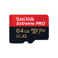 SanDisk Extreme PRO 64 GB MicroSDXC UHS-I Klasse 10 (Schwarz, Rot)