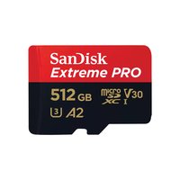 SanDisk Extreme PRO 512 GB MicroSDXC UHS-I Klasse 10 (Schwarz, Rot)