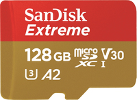 SanDisk Extreme 128 GB MicroSDXC (Gold, Rot)