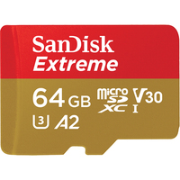 SanDisk Extreme 64 GB MicroSDXC UHS-I Klasse 10 (Gold, Rot)