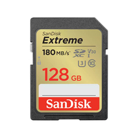 SanDisk Extreme 128 GB SDXC UHS-I Klasse 10 (Schwarz, Gold)