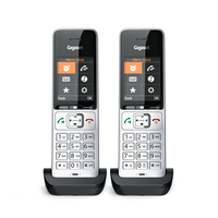 Gigaset COMFORT 500HX duo Analoges/DECT-Telefon Anrufer-Identifikation Schwarz, Silber