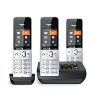 Gigaset COMFORT 500A Trio Analoges/DECT-Telefon Anrufer-Identifikation Schwarz, Silber