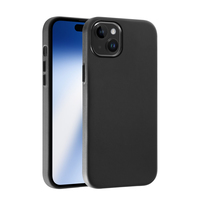 Vivanco Mag Classic Cover, Magnetic Wireless Charging Support für iPhone 15 (Schwarz)