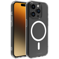 Vivanco Mag Steady Anti Shock Cover, Magnetic Wireless Charging Support für iPhone 15 Pro Max (Transparent)