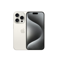 Apple iPhone 15 Pro 15,5 cm (6.1") Dual-SIM iOS 17 5G USB Typ-C 128 GB Titan, Weiß (Titan, Weiß)