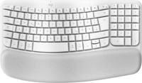 Logitech Wave Keys for Mac Tastatur Heimbüro Bluetooth QWERTZ Deutsch Weiß (Weiß)