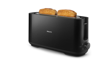 Philips Daily Collection HD2590/90 Toaster – lange Toastkammer, Schwarz (Schwarz)
