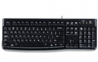 Logitech K120 Corded Keyboard Tastatur USB QWERTY Englisch Schwarz (Schwarz)