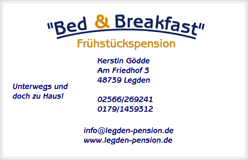 Bed & Breakfast Frühstückspension in Legden