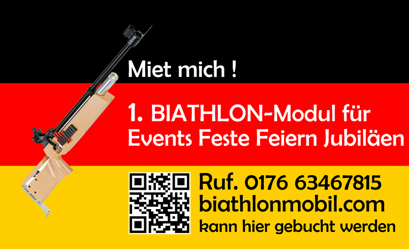 Biathlonmobil.com Event-Modul 1. mobile Biathlon-Anlage Schusskanal mit Biathlon-Klappscheiben in Rosdorf