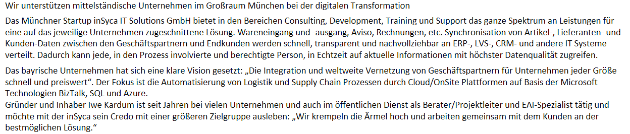 inSyca IT Solutions GmbH in Ottobrunn