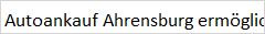 Autoankauf Ahrensburg in Ahrensburg