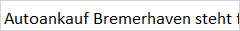 Autoankauf Bremerhaven in Bremerhaven
