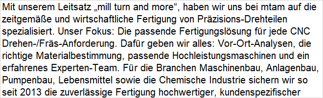 mtam GmbH in Weyerbusch