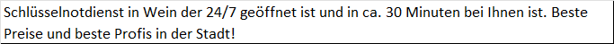 Schlüsseldienst Wien in Wien