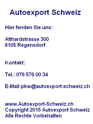 Autoexport Schweiz in Regensdorf