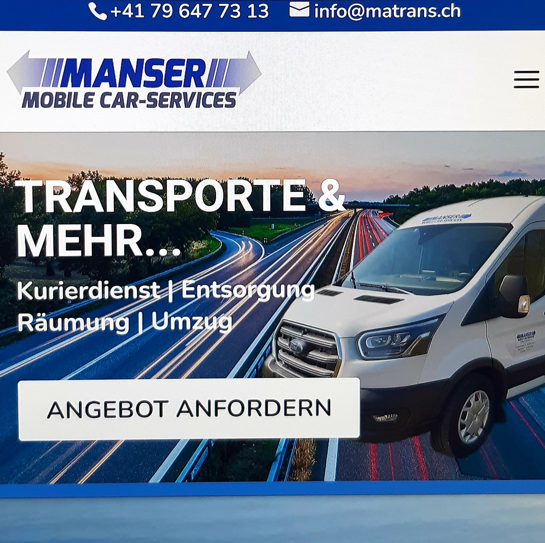 Manser Transporte und Entsorgungen Mobile Car- Services in Regensdorf