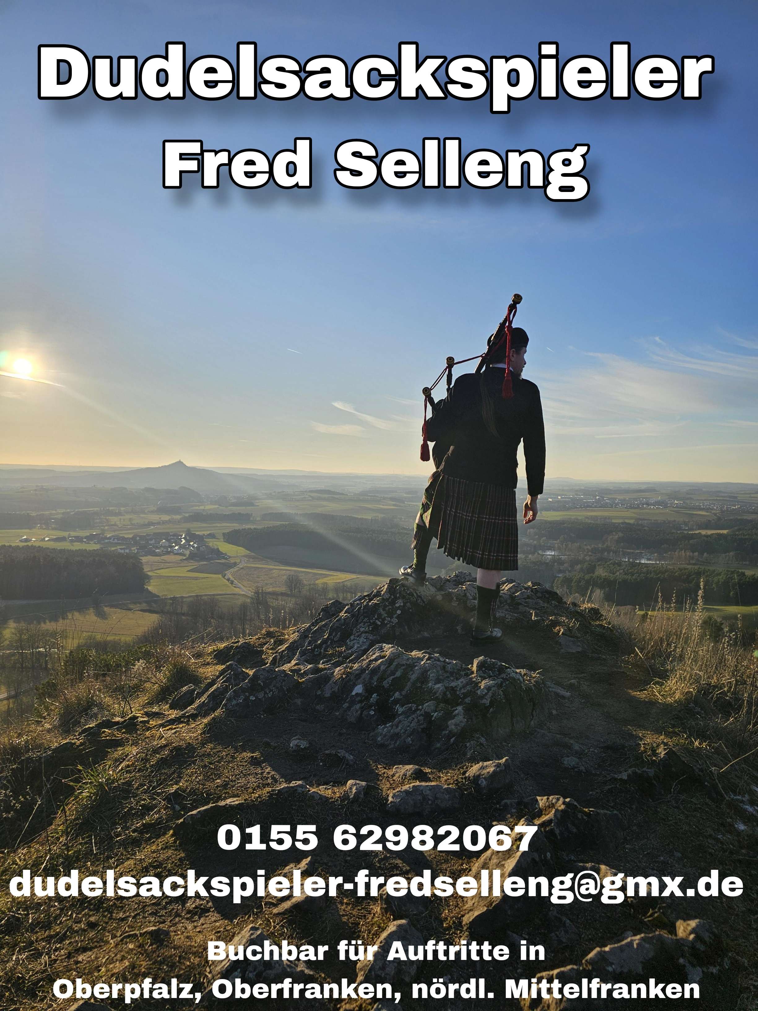 Dudelsackspieler Fred Selleng in Immenreuth